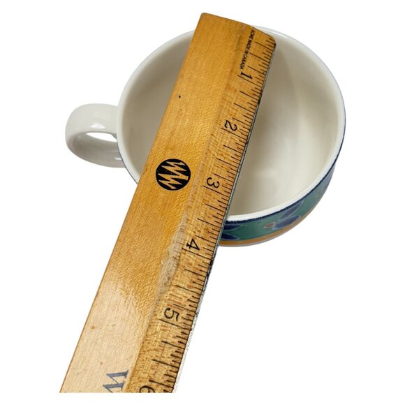 Royal Doulton Expressions Cabana Teacup & Saucer Fine China Green Blue Yellow - Picture 10 of 11